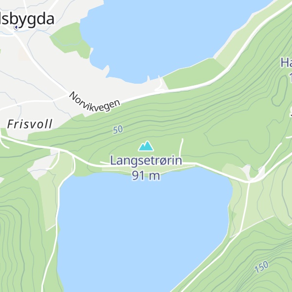Map of Langsetrørin