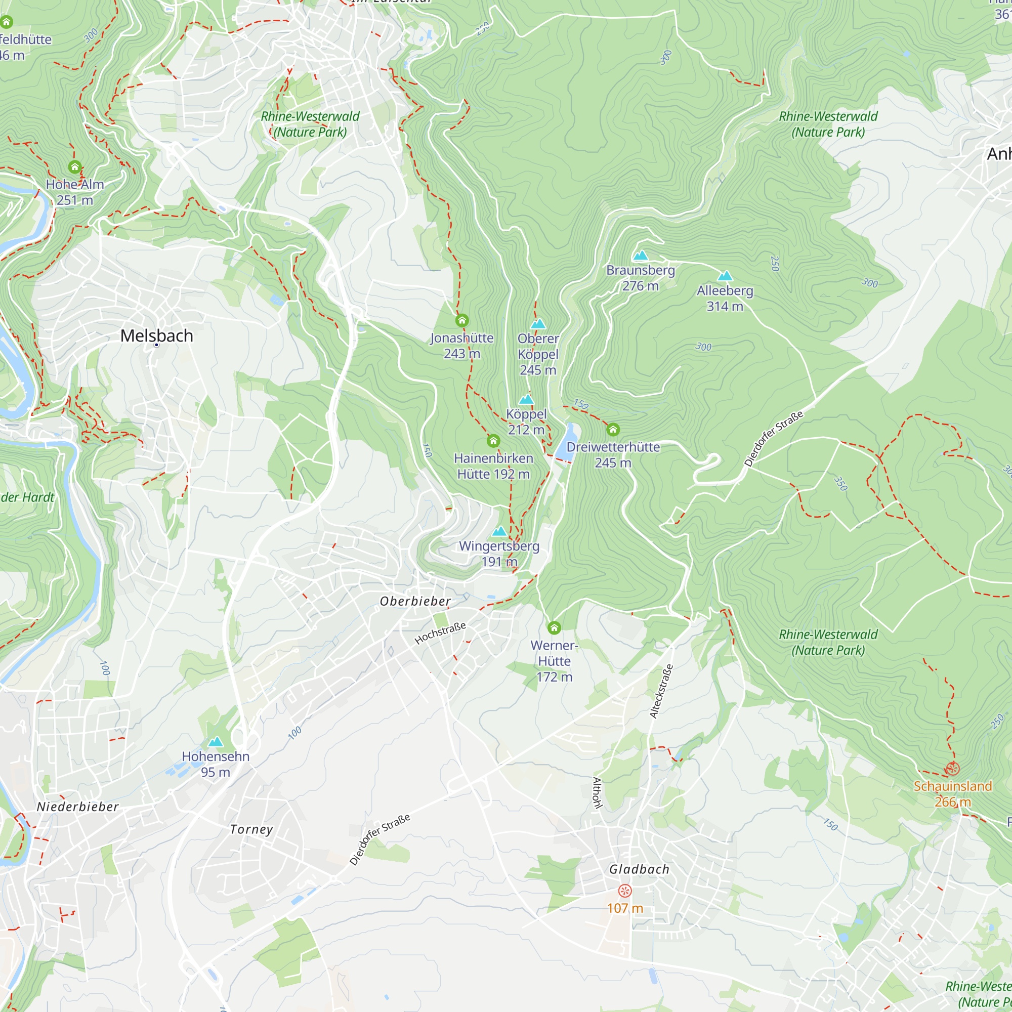 Zwei-Peter Hütte map