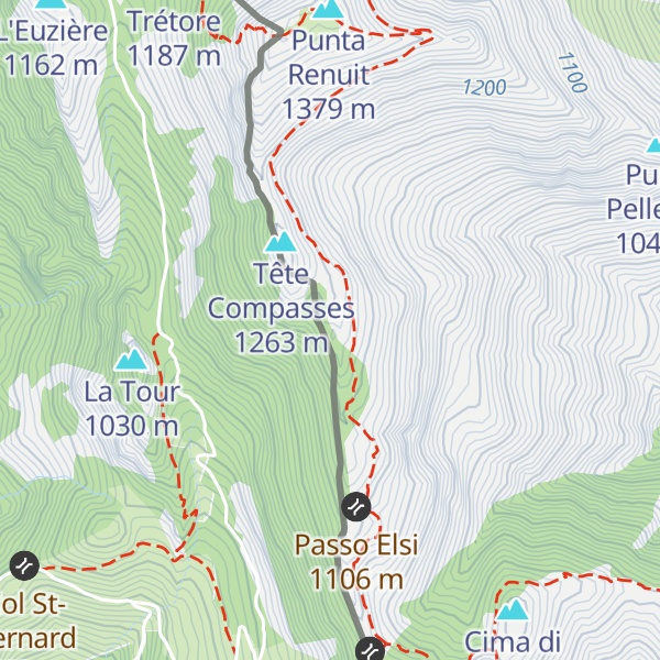 Map of Tête de l'Ansierra