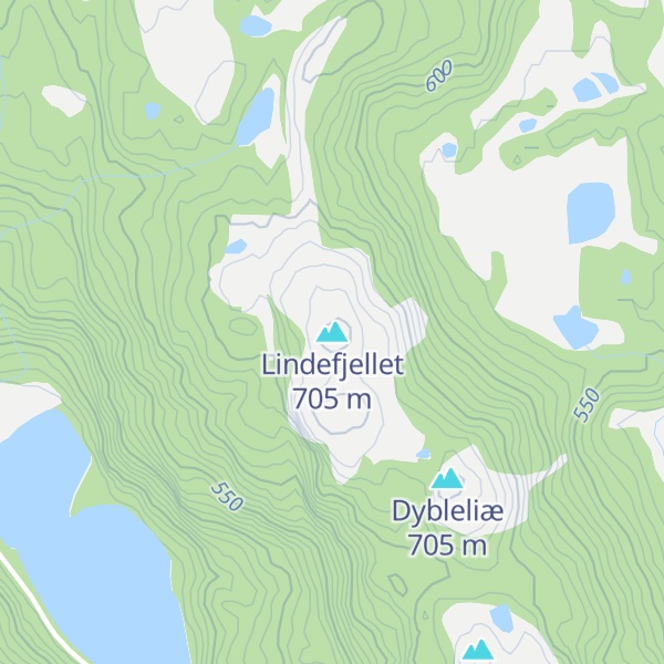 Map of Lindefjellet