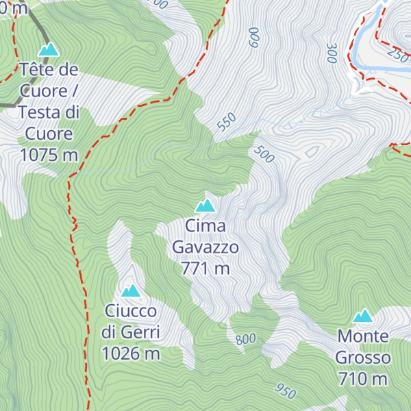 Map of Cima Gavazzo