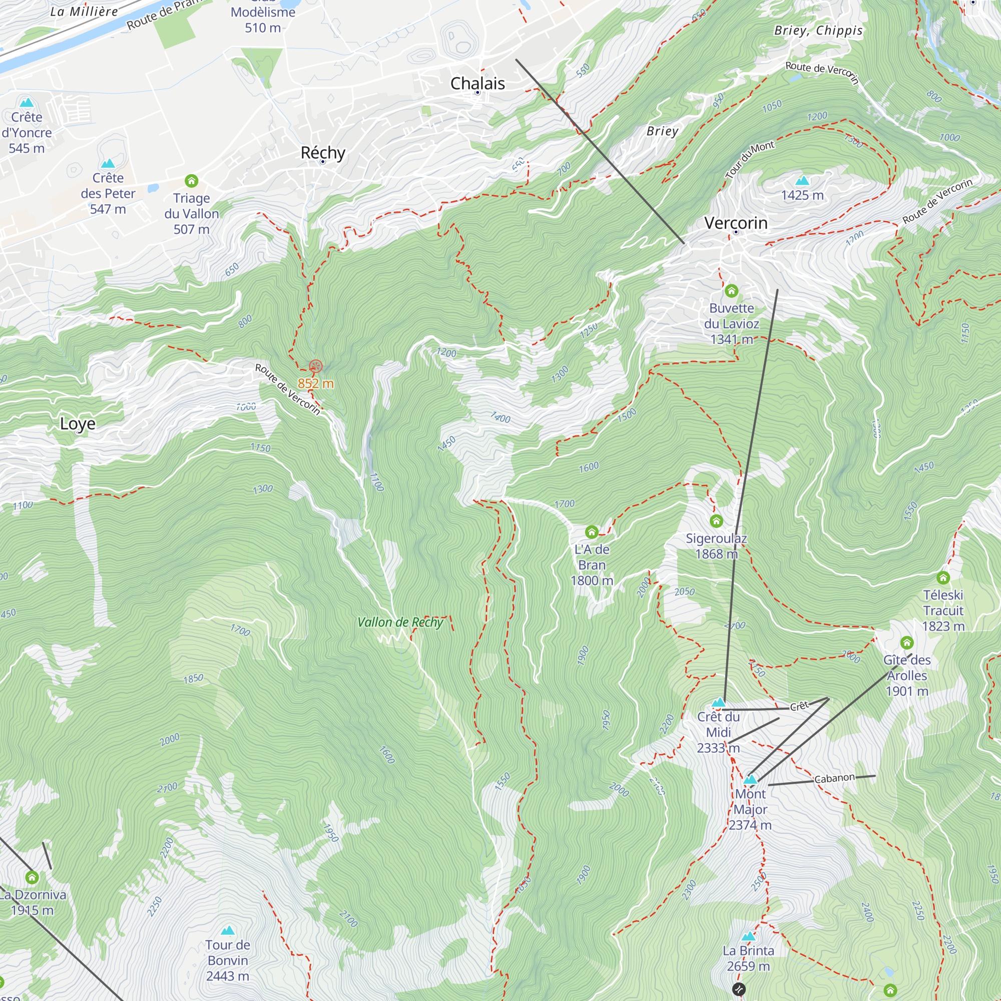 Cabanne du Bisse map