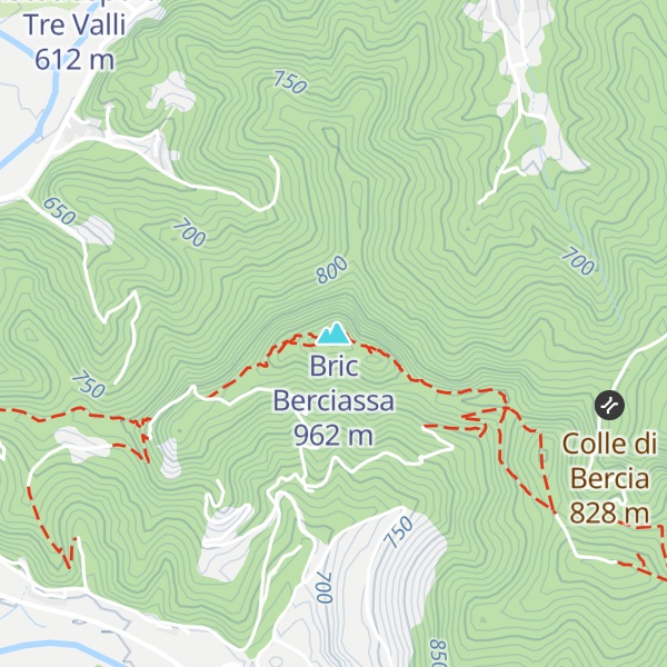 Map of Bric Berciassa