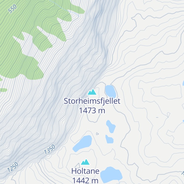 Map of Storheimsfjellet