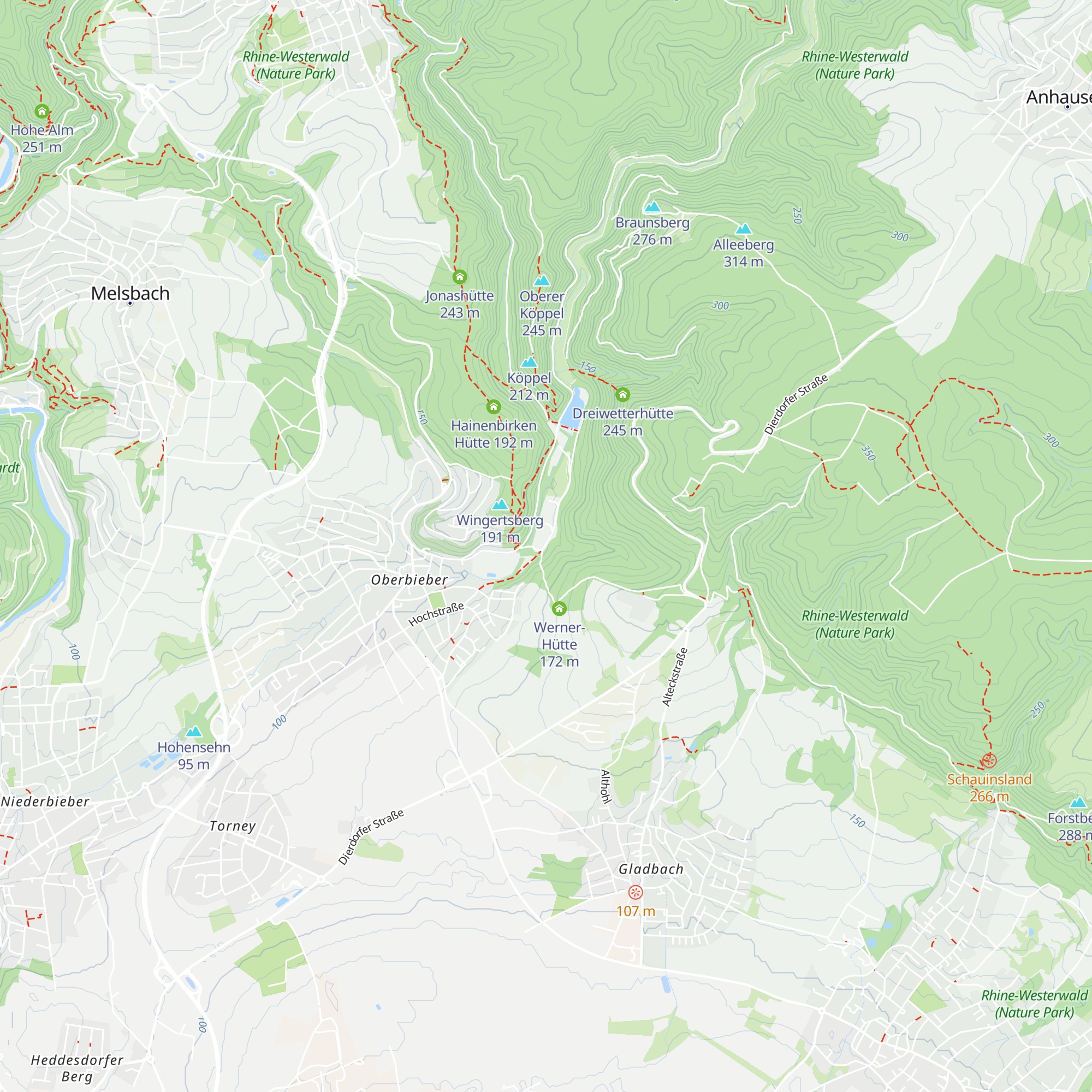 Abtsbachtal Hütte map