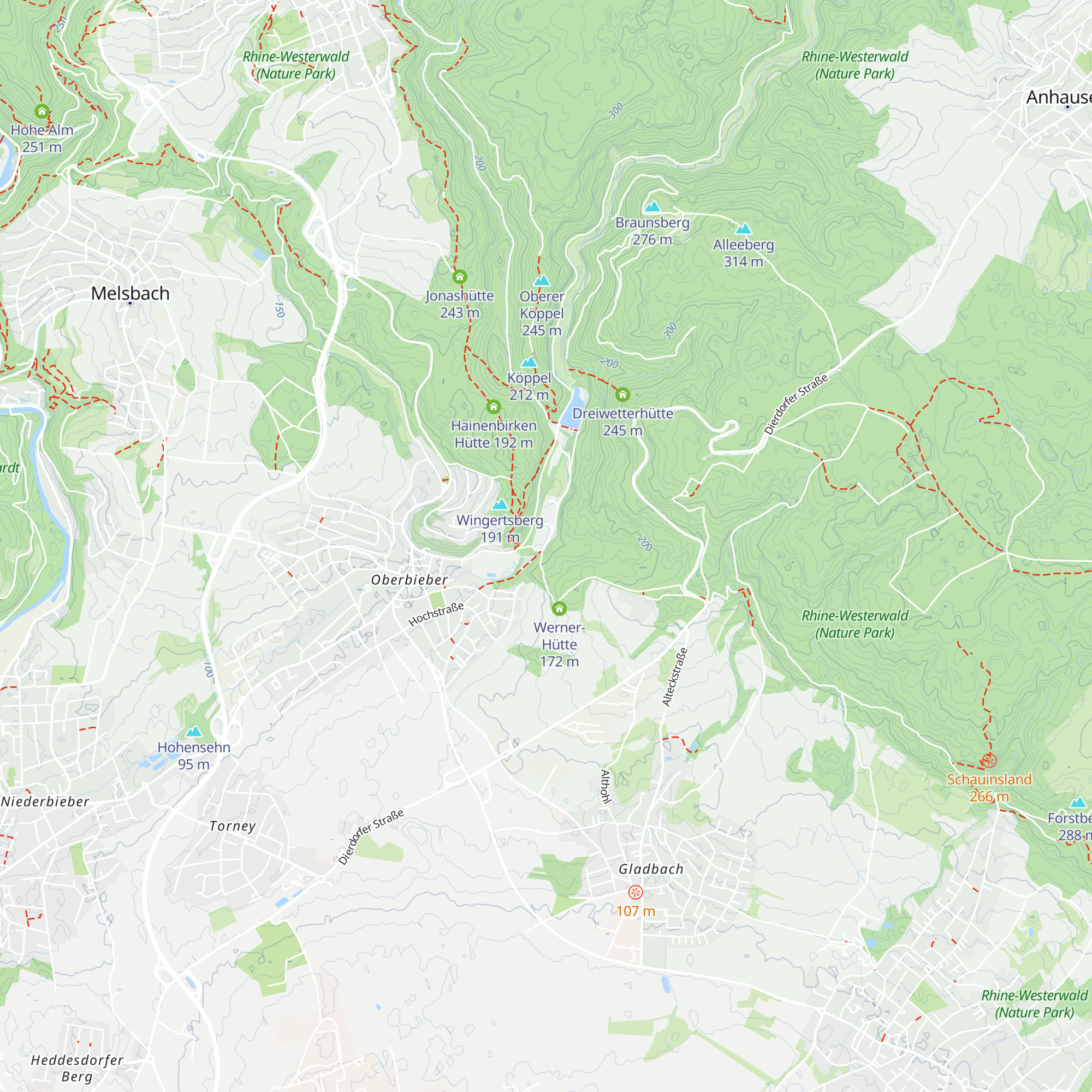 Abtsbachtal Hütte map