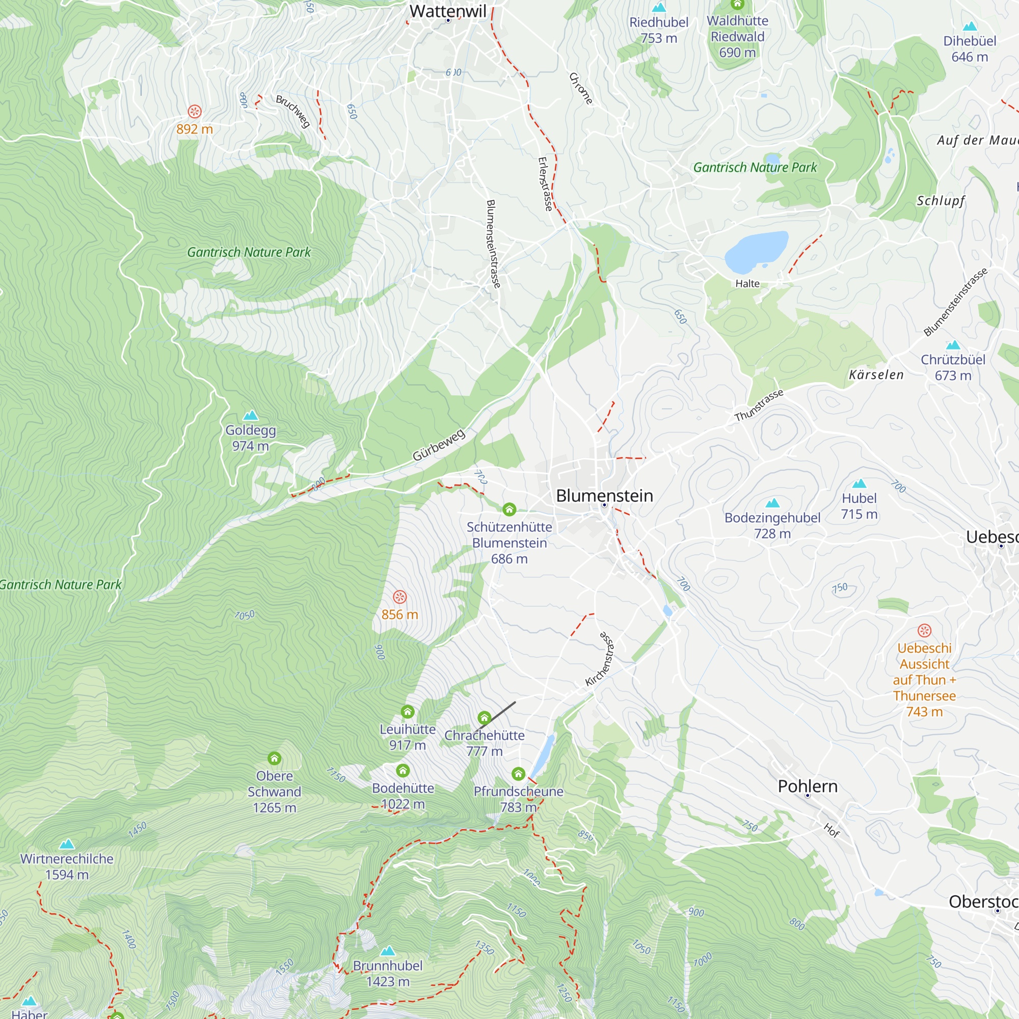 Schützenhütte Blumenstein map