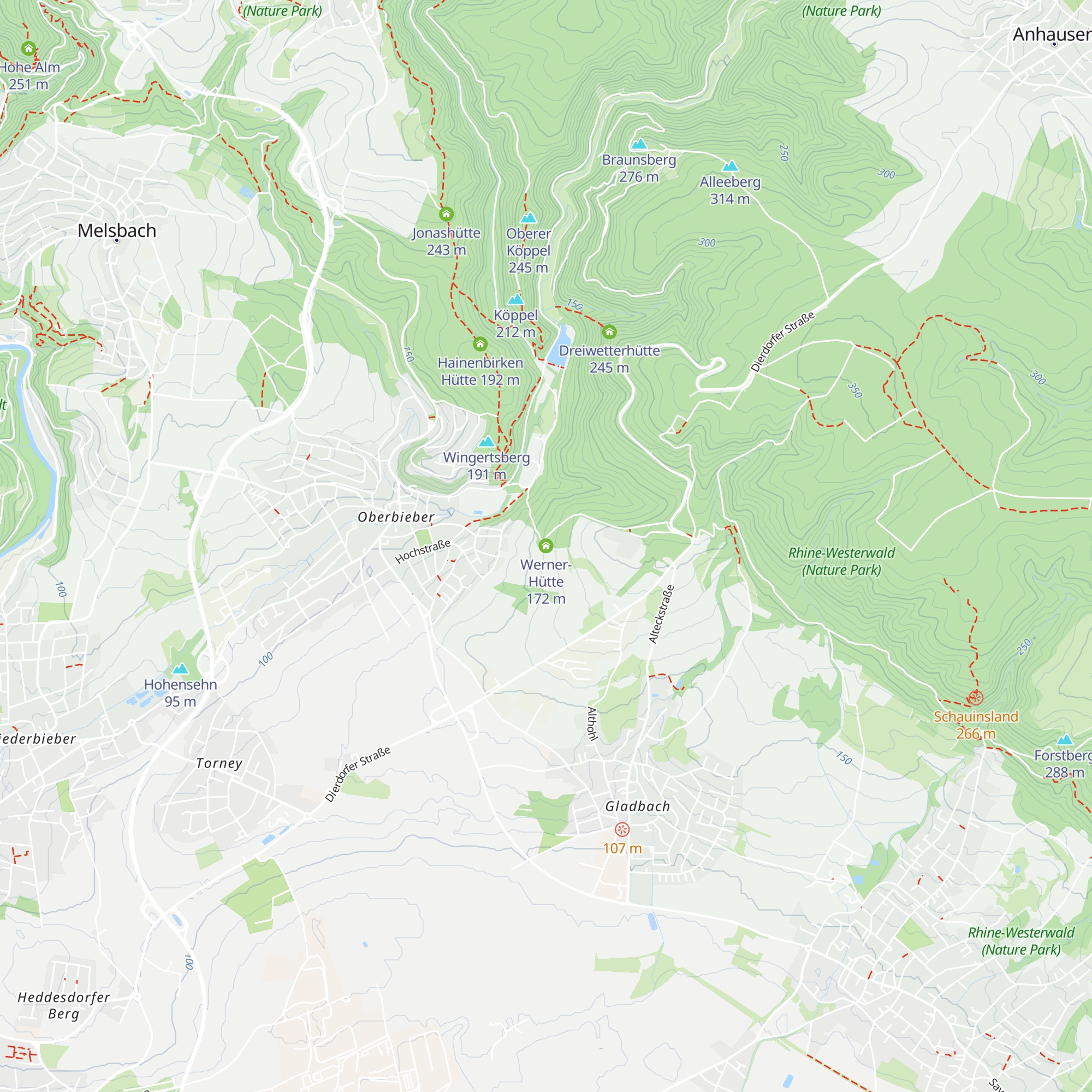 Werner-Hütte map