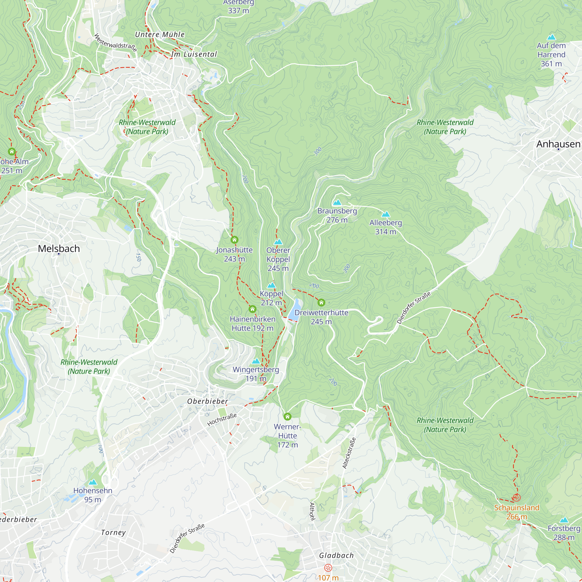 Eintracht-Hütte map