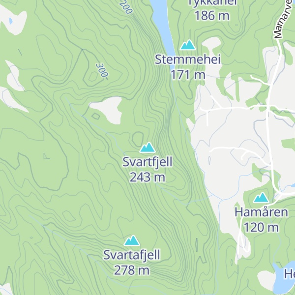 Map of Svartfjell