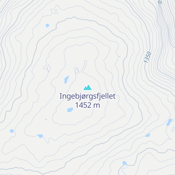 Map of Ingebjørgsfjellet