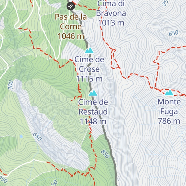 Map of Cime de Restaud