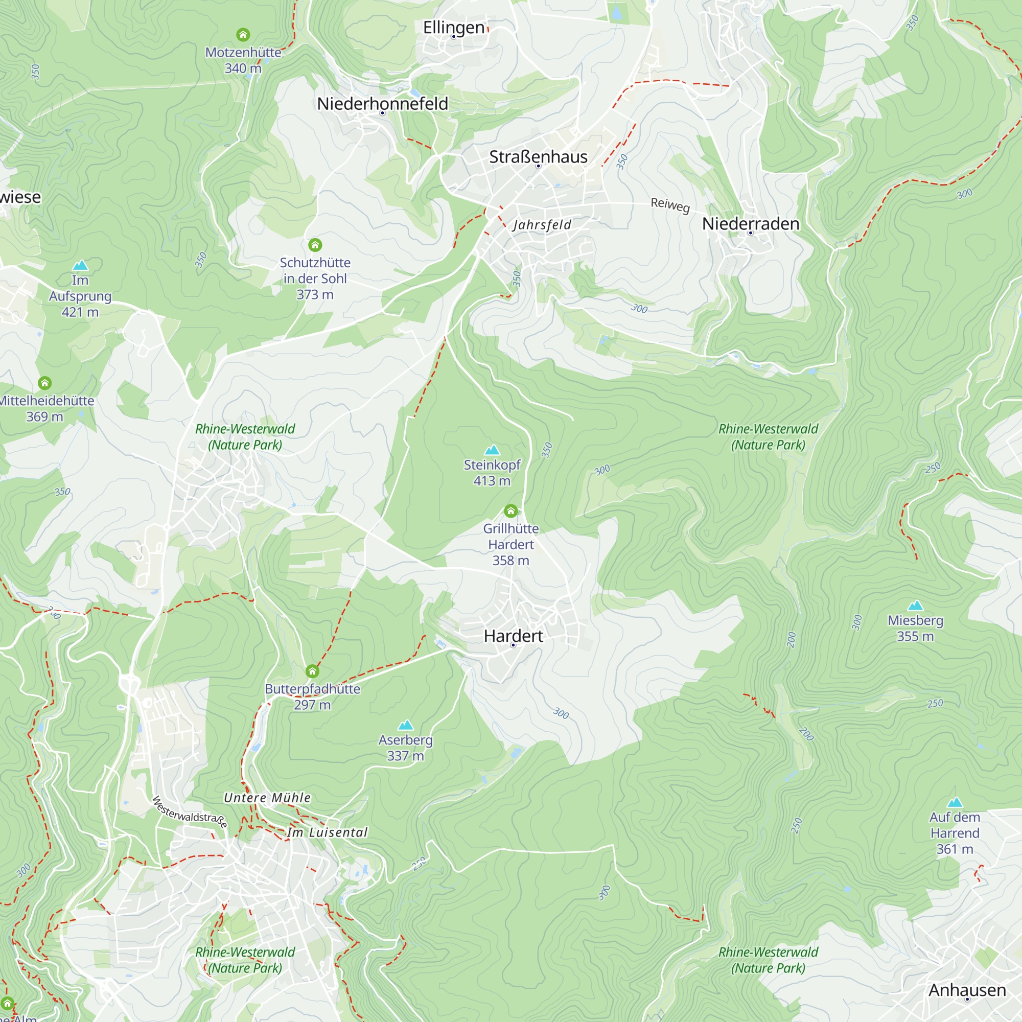 Grillhütte Hardert map
