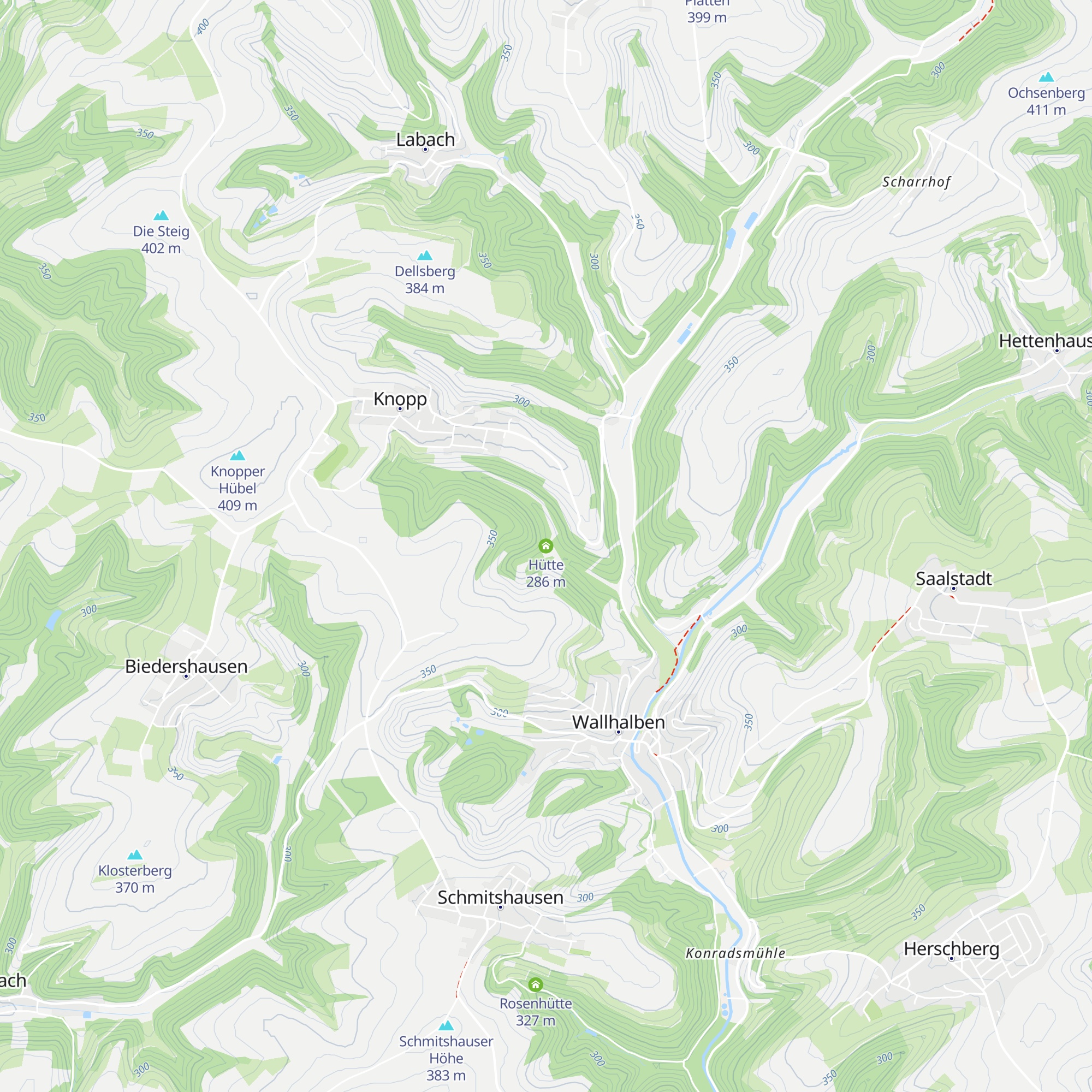 Hütte map