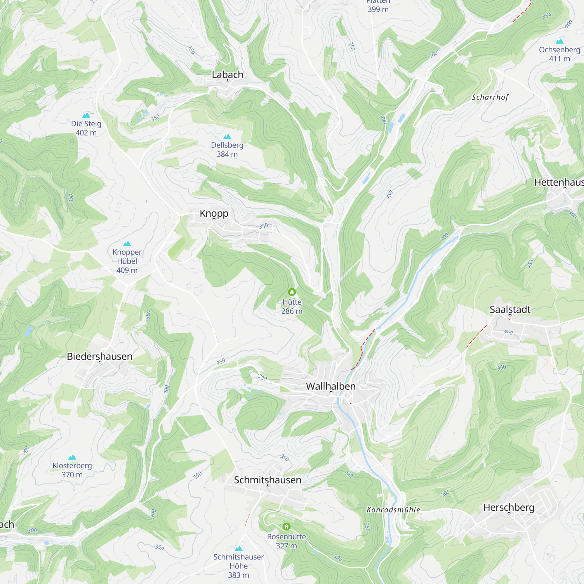 Hütte map