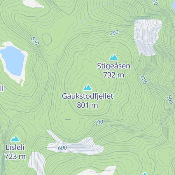 Map of Gaukstodfjellet