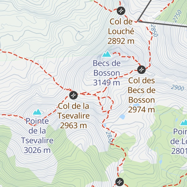 Map of Cabane Becs de Bosson
