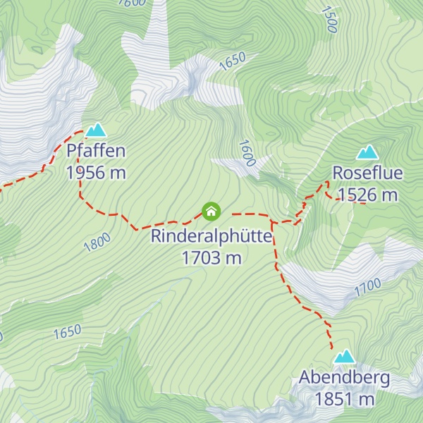 Map of Rinderalphütte
