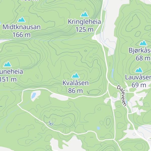 Map of Kvalåsen