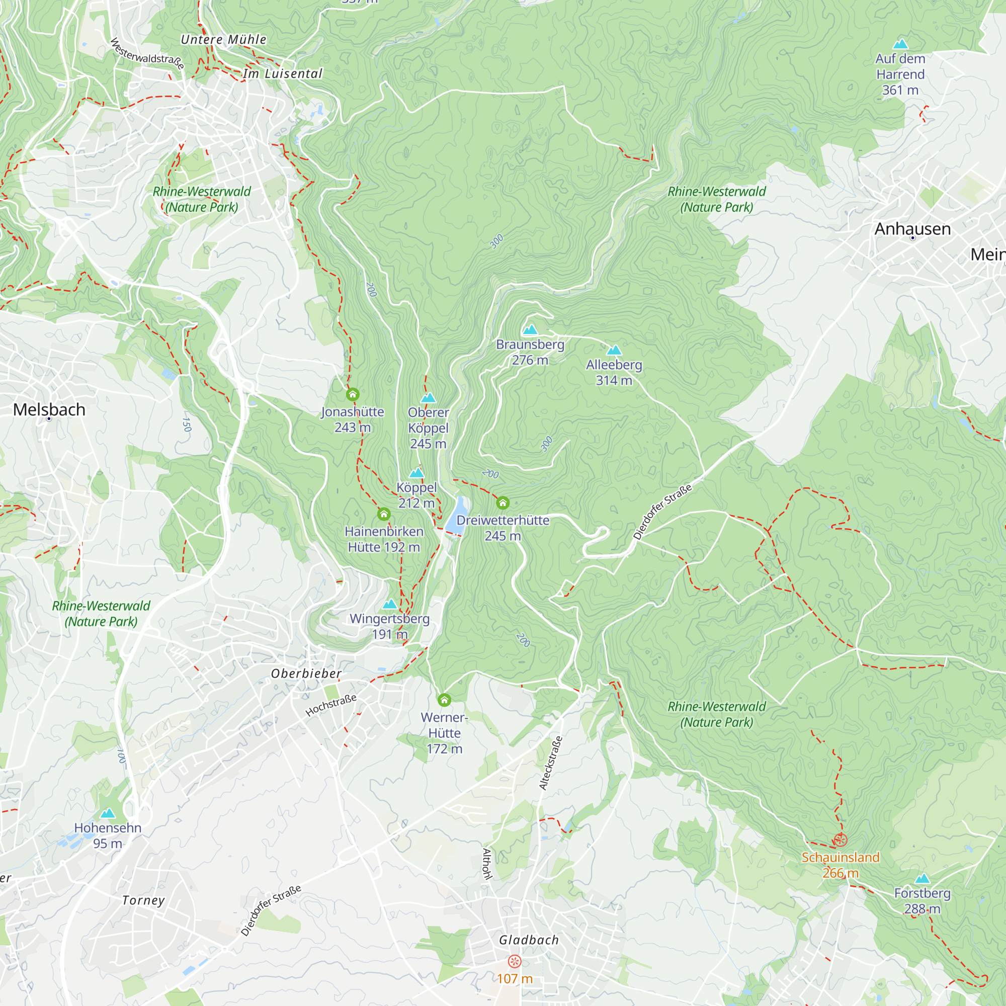 Dreiwetterhütte map