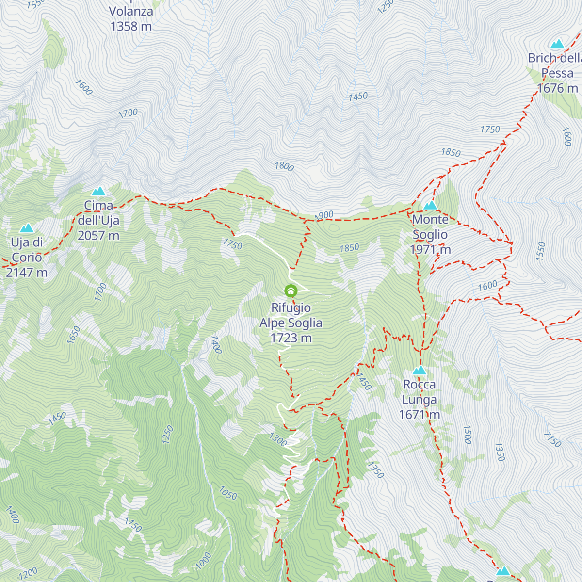Rifugio Alpe Soglia map