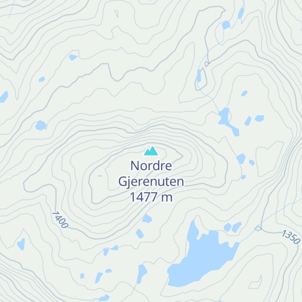 Map of Nordre Gjerenuten