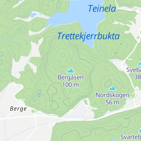Map of Bergåsen