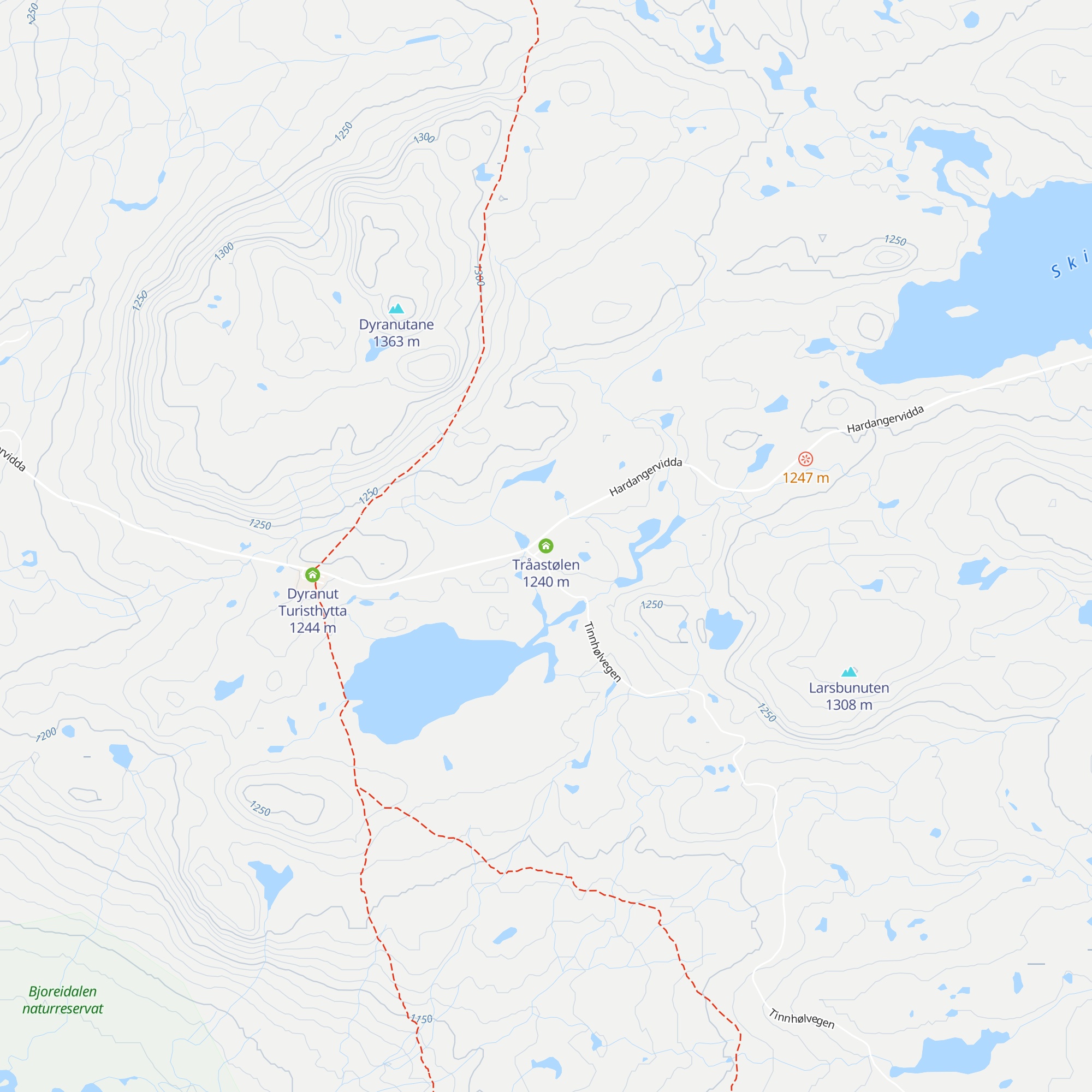 Tråastølen map