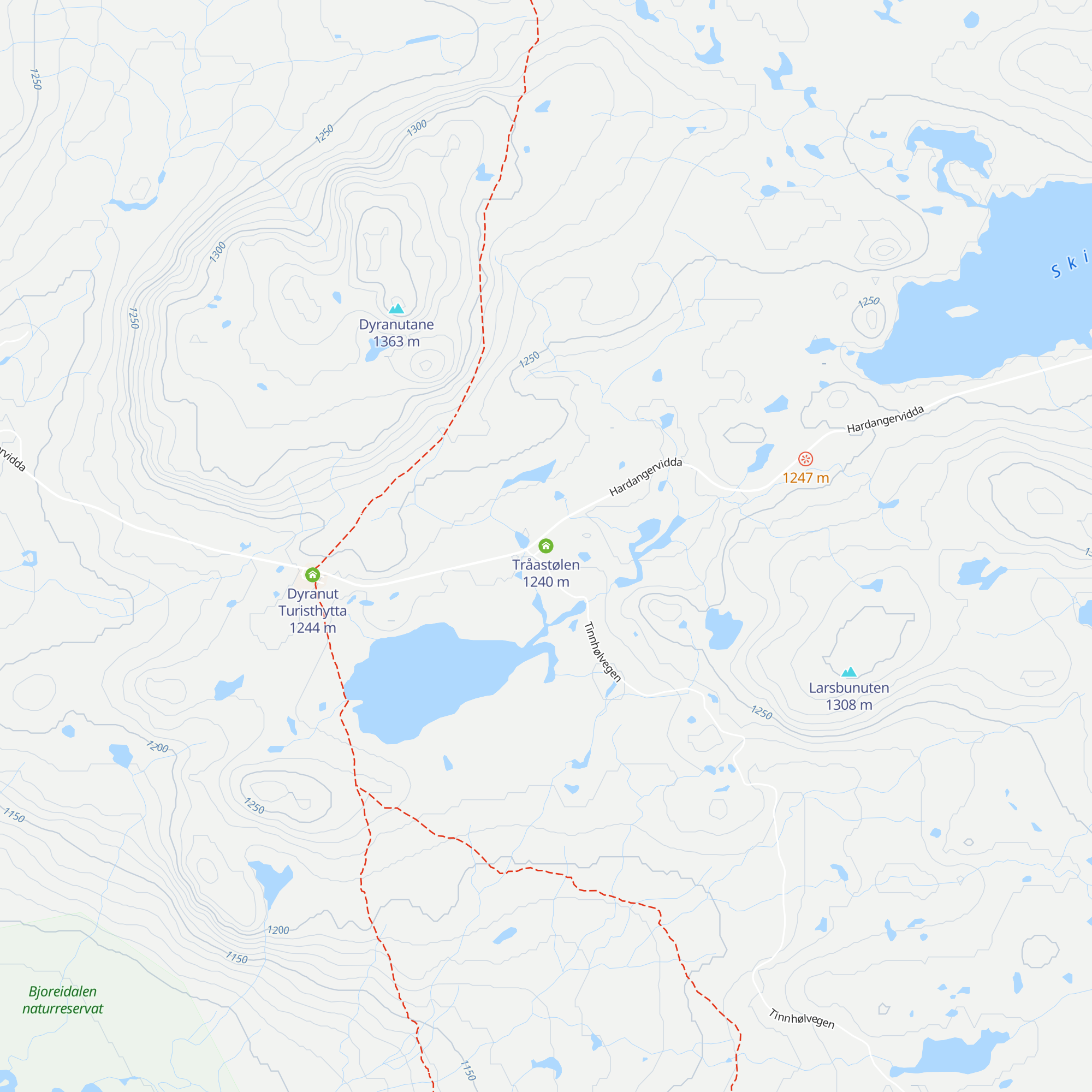 Tråastølen map