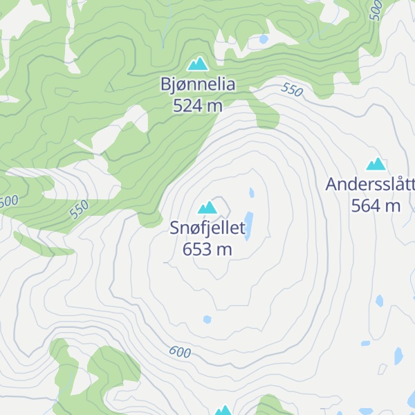 Map of Snøfjellet