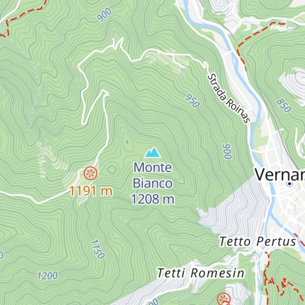 Map of Monte Bianco
