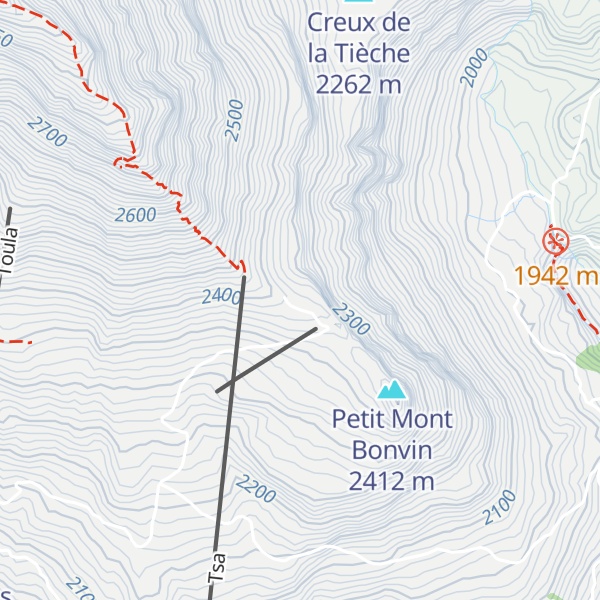 Map of La Vache Noire