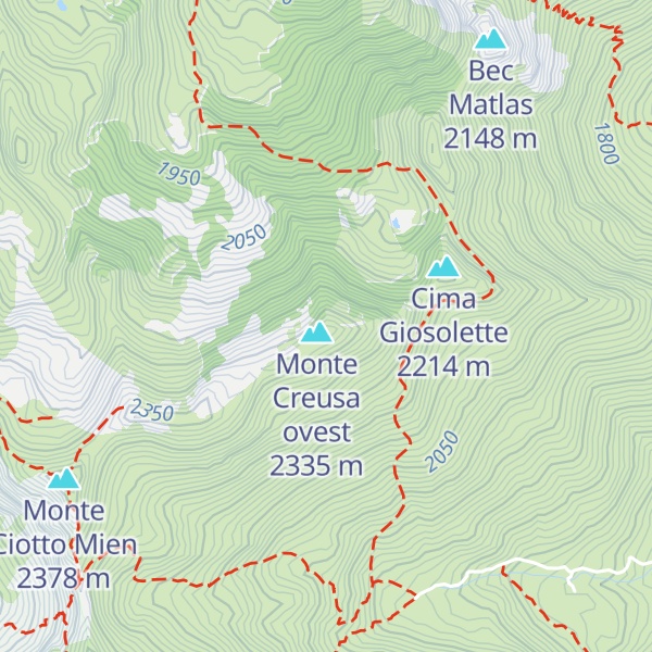 Map of Monte Creusa est