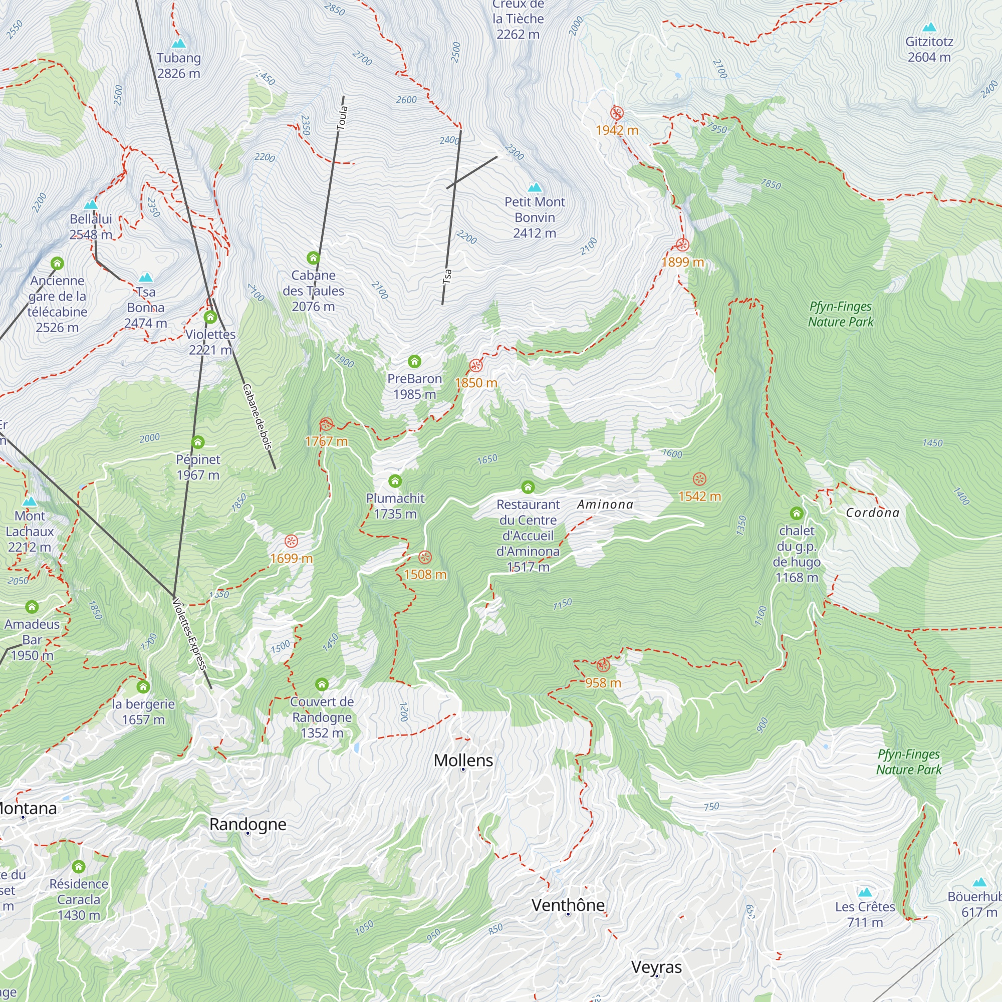 Gentianes map