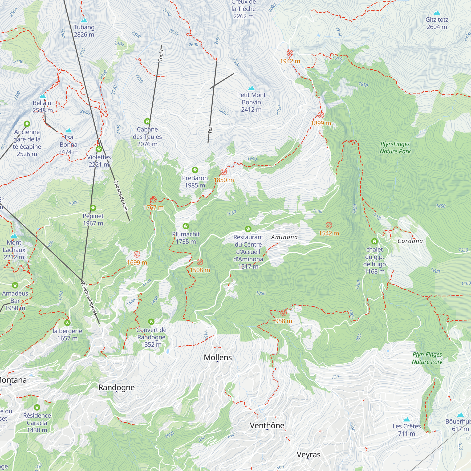 Gentianes map
