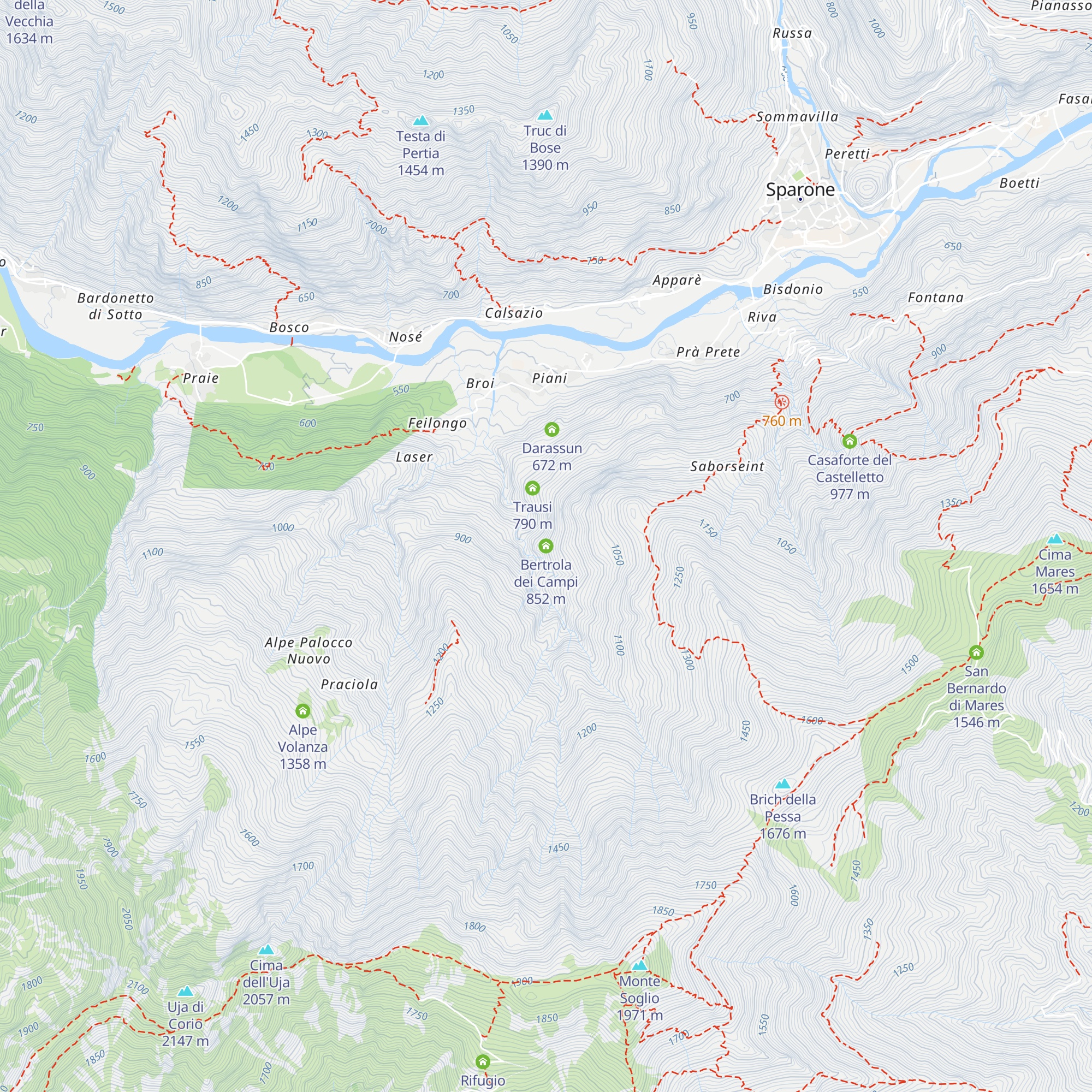 Bertrola dei Campi map