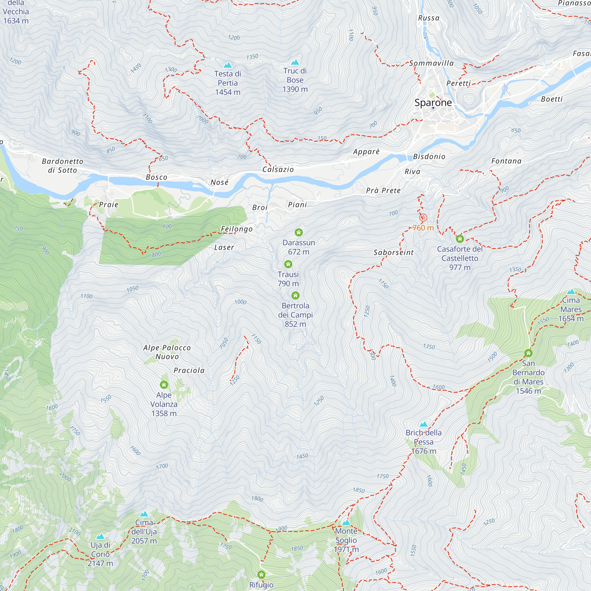 Bertrola dei Campi map
