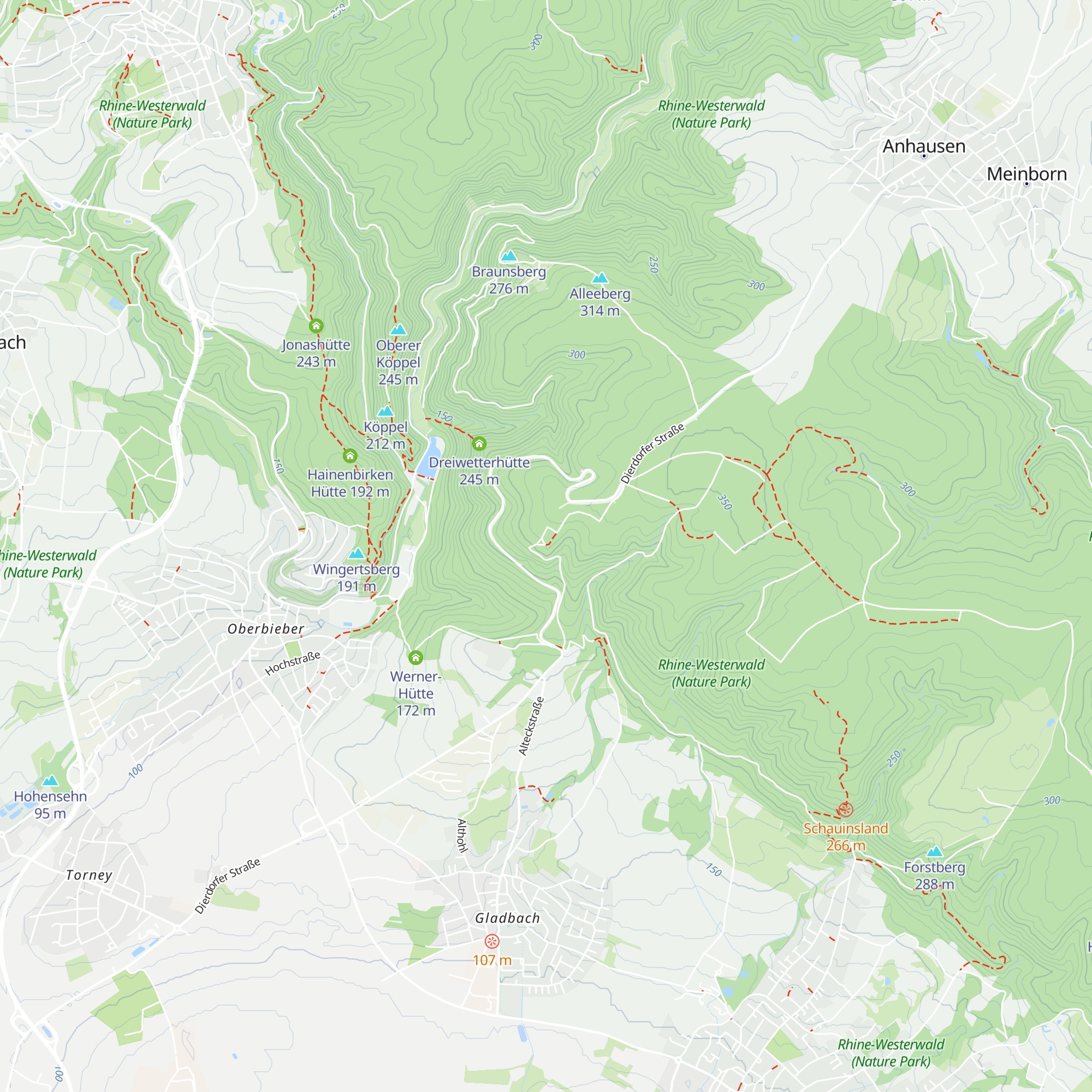 Kirchberghütte map
