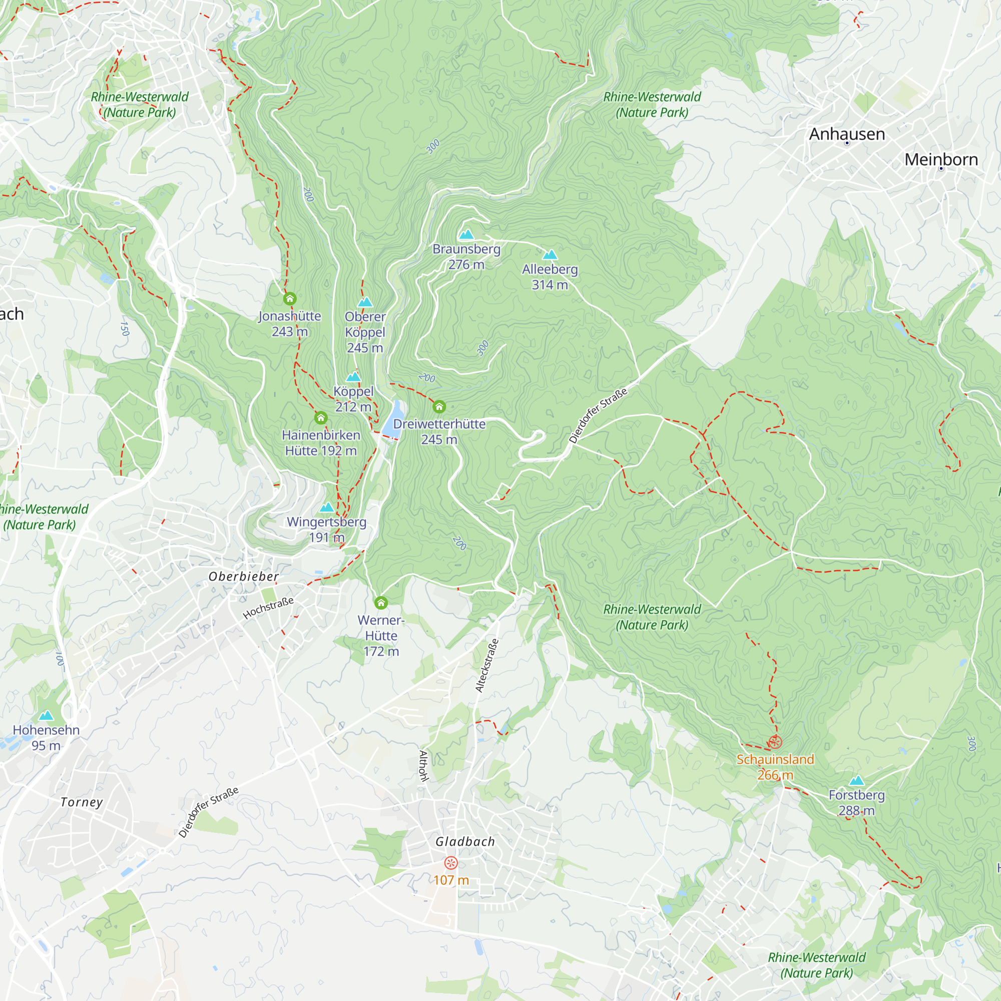 Kirchberghütte map