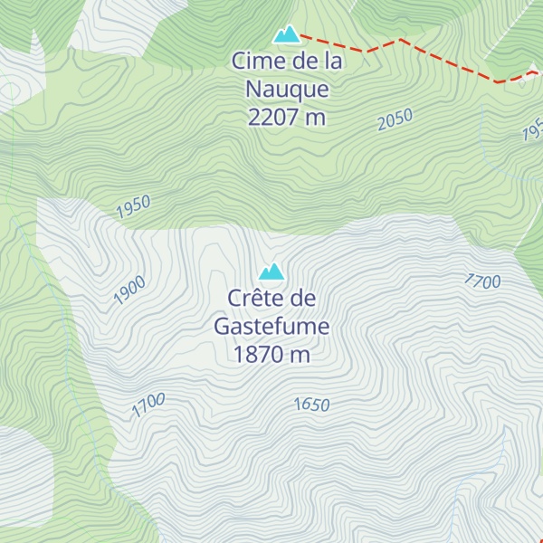 Map of Crête de Gastefume