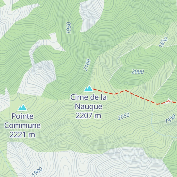 Map of Cime de la Nauque