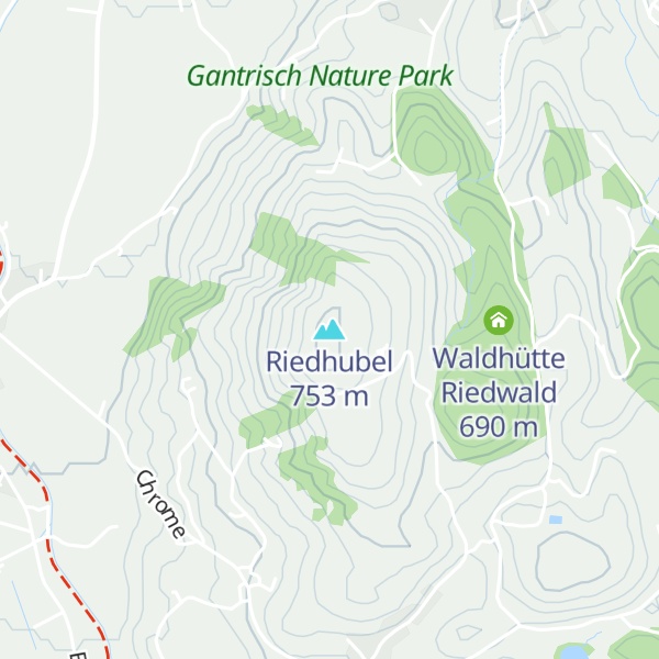 Map of Riedhubel