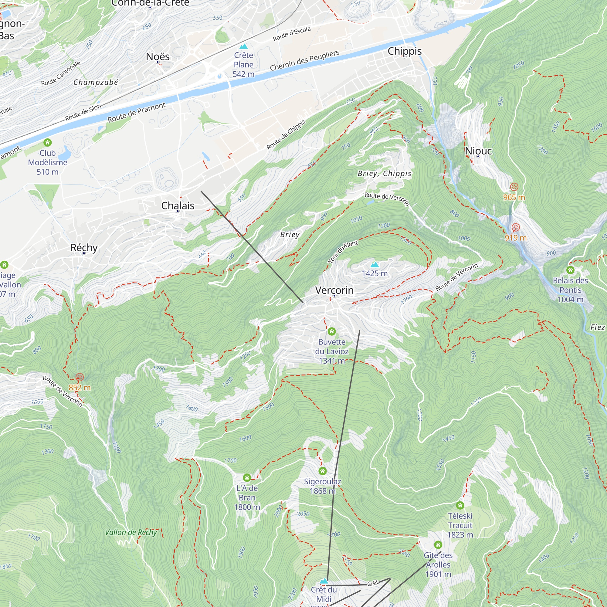 Le Téléphérique map