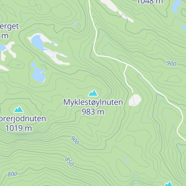 Map of Myklestøylnuten