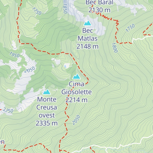 Map of Cima Giosolette
