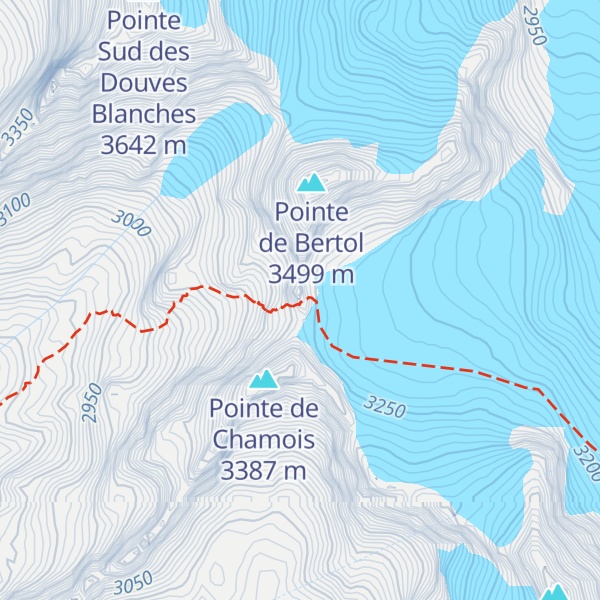 Map of Cabane de Bertol CAS