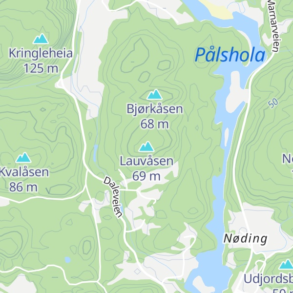 Map of Lauvåsen
