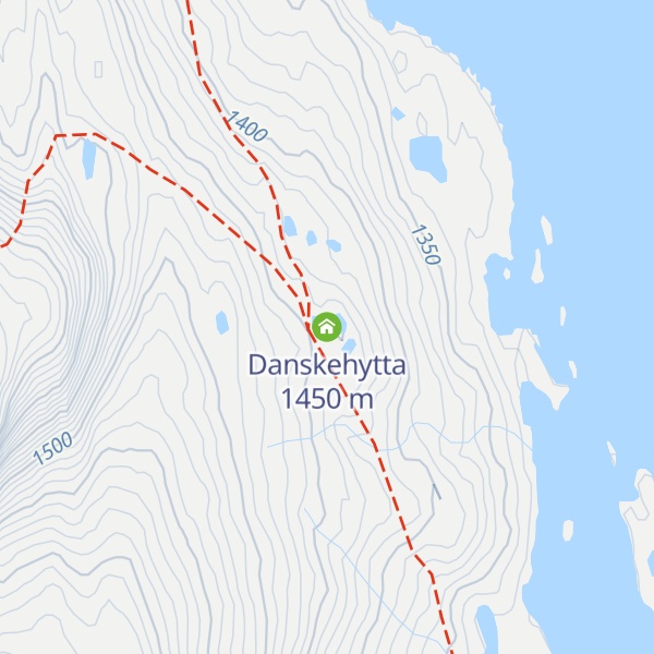 Map of Danskehytta