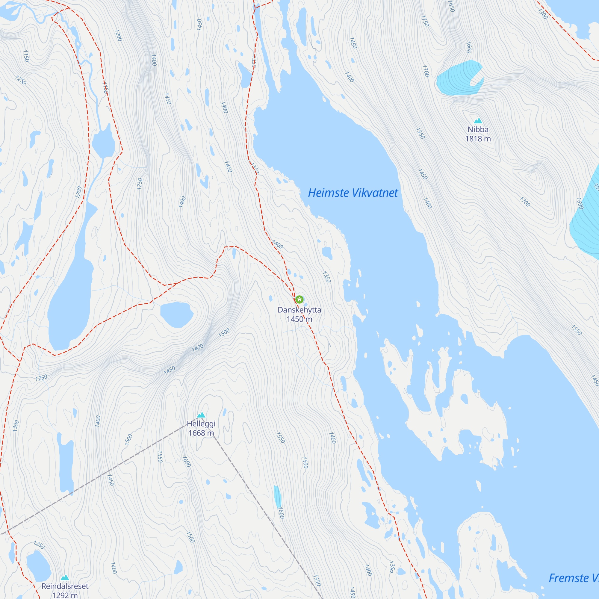 Danskehytta map