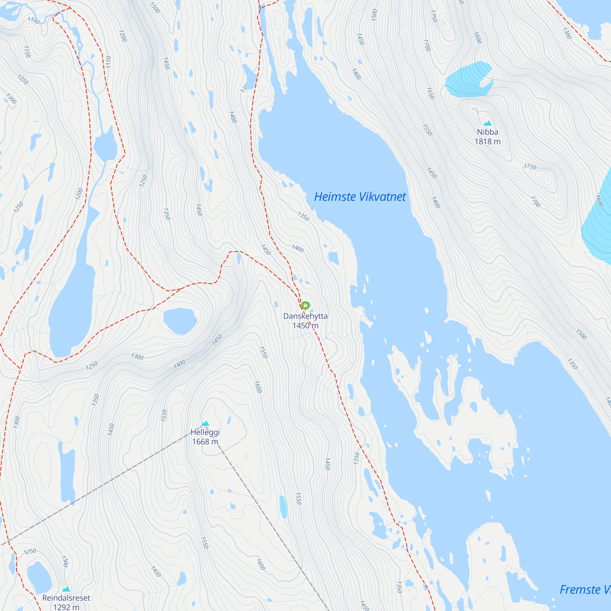 Danskehytta map